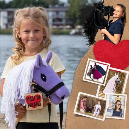 Hobby Horse Skippi A5 - lekki koń na kiju - lawendowy liliowy fioletowy