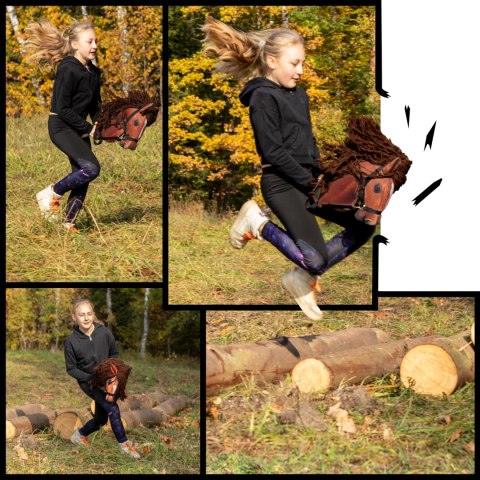 Hobby Horse Skippi - Bursztyn - duży koń na kiju - A3 - kantar - jak żywy Hobby Horse Skippi - Bursztyn - duży koń na kiju - A3 - kantar - jak żywy