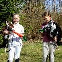 Hobby Horse Skippi - Gniado - srokaty - duży koń na kiju - A3 - z kantarem