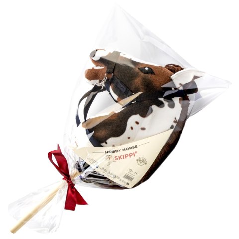 Hobby Horse Skippi - Gniado - srokaty - duży koń na kiju - A3 - z kantarem Hobby Horse Skippi - Gniado - srokaty - duży koń na kiju - A3 - z kantarem