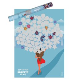 Zdrapka Przeżyć dla Niej plakat do zdrapywania