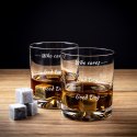 Etui na whisky ze szklankami Who cares męża niego