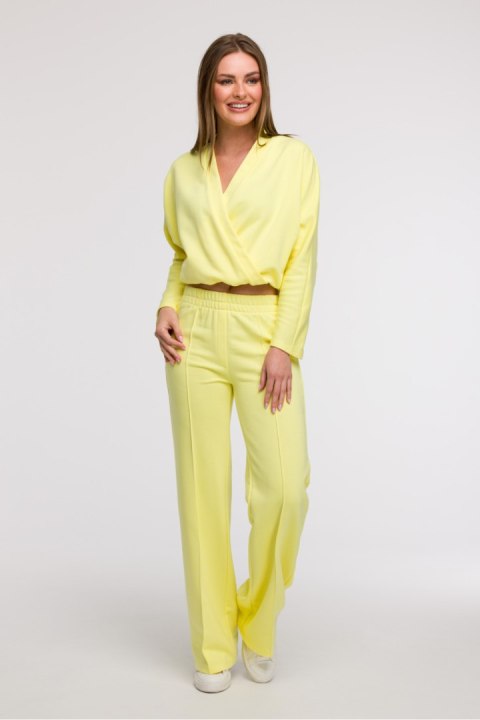 Spodnie Dresowe Model B296 Cytryna - BeWear BeWear Spodnie Dresowe Model B296 Cytryna - BeWear BeWear