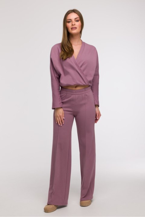 Spodnie Dresowe Model B296 Wrzos - BeWear BeWear Spodnie Dresowe Model B296 Wrzos - BeWear BeWear