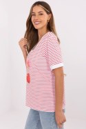 Bluzka Modeel MI-BZ-M6312-3.77 Red - Italy Moda Italy Moda Bluzka Modeel MI-BZ-M6312-3.77 Red - Italy Moda Italy Moda