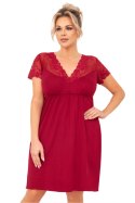 Koszulka nocna Koszula Nocna Model Livia Plus Size Burgund Bordo - Donna Donna Koszulka nocna Koszula Nocna Model Livia Plus Size Burgund Bordo - Donna Donna