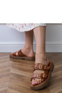 Sandał Klapki Model Liluna DFY-9 Brown - PRIMO PRIMO Sandał Klapki Model Liluna DFY-9 Brown - PRIMO PRIMO