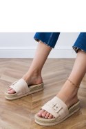 Sandał Klapki Model Lunda LOLO28 Beige - PRIMO PRIMO Sandał Klapki Model Lunda LOLO28 Beige - PRIMO PRIMO