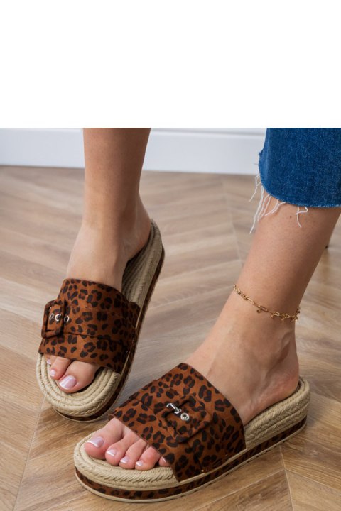 Sandał Klapki Model Lunda LOLO28 Panterka - PRIMO PRIMO Sandał Klapki Model Lunda LOLO28 Panterka - PRIMO PRIMO