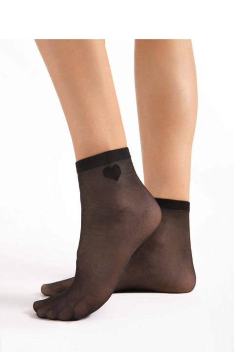 Skarpetki Model Cupido 20 Den Black - Fiore Fiore Skarpetki Model Cupido 20 Den Black - Fiore Fiore