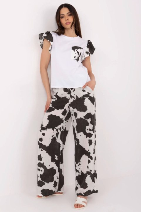 Spodnie Komplet Model MI-KMPL-M58091.88 Black/White - Italy Moda Italy Moda Spodnie Komplet Model MI-KMPL-M58091.88 Black/White - Italy Moda Italy Moda