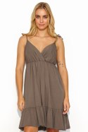Sukienka Model M818 Brown - Makadamia Makadamia Sukienka Model M818 Brown - Makadamia Makadamia
