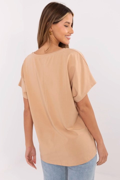 T-shirt Damski Model CLM-TS-0023.94 Camel - Factory Price Factory Price T-shirt Damski Model CLM-TS-0023.94 Camel - Factory Price Factory Price