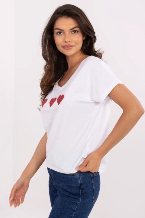 Tshirt Damski Model CLM-TS-1708.83 White - Factory Price Factory Price Tshirt Damski Model CLM-TS-1708.83 White - Factory Price Factory Price