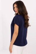 Tshirt Damski Model CLM-TS-1727.90 Navy - Factory Price Factory Price Tshirt Damski Model CLM-TS-1727.90 Navy - Factory Price Factory Price