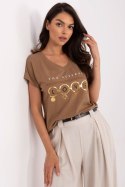 Tshirt Damski Model CLM-TS-1729.86 Light Brown - Factory Price Factory Price