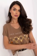 Tshirt Damski Model CLM-TS-1729.86 Light Brown - Factory Price Factory Price