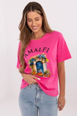 Tshirt Damski Model MI-TS-M3221G.75 Dark Pink - Italy Moda Italy Moda