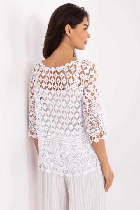 Bluzka Model MI-BZ-9007.77 White - Italy Moda Italy Moda Bluzka Model MI-BZ-9007.77 White - Italy Moda Italy Moda
