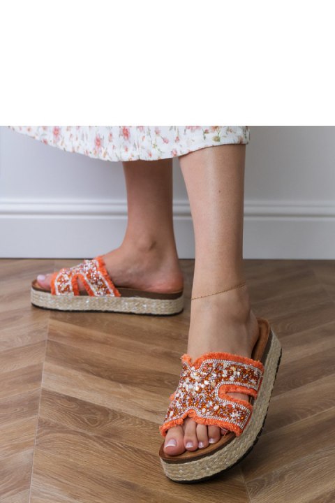 Sandał Klapki Model Najros X5-375 Orange - PRIMO PRIMO Sandał Klapki Model Najros X5-375 Orange - PRIMO PRIMO