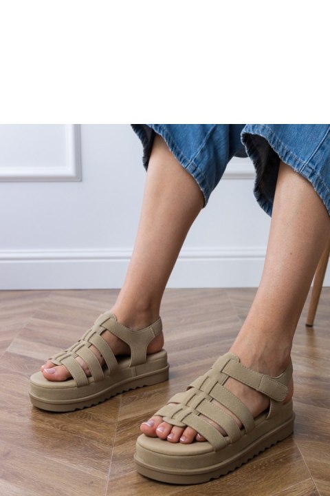 Sandały Model Hartos PL363 Dark Beige Khaki - PRIMO PRIMO Sandały Model Hartos PL363 Dark Beige Khaki - PRIMO PRIMO