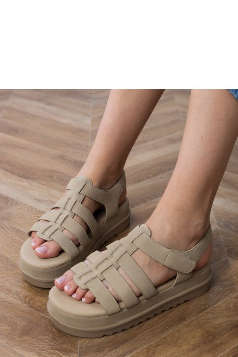 Sandały Model Hartos PL363 Dark Beige Khaki - PRIMO PRIMO Sandały Model Hartos PL363 Dark Beige Khaki - PRIMO PRIMO