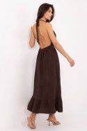 Sukienka Model MI-SK-88573.83 Dark Brown - Italy Moda Italy Moda Sukienka Model MI-SK-88573.83 Dark Brown - Italy Moda Italy Moda