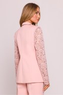 Marynarka Model MOE865 Powder Pink - Moe Moe Marynarka Model MOE865 Powder Pink - Moe Moe