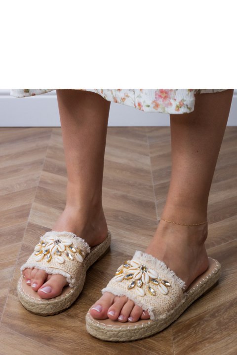 Sandał Klapki Model Morsa X5-373 Beige - PRIMO PRIMO Sandał Klapki Model Morsa X5-373 Beige - PRIMO PRIMO