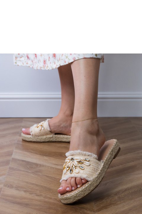 Sandał Klapki Model Morsa X5-373 Beige - PRIMO PRIMO Sandał Klapki Model Morsa X5-373 Beige - PRIMO PRIMO