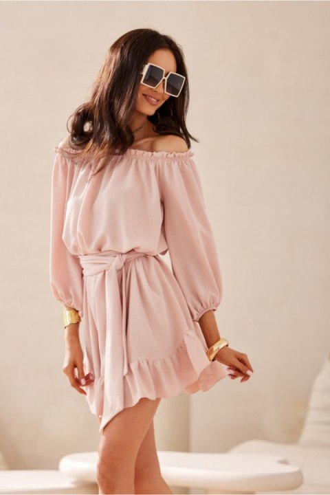 Sukienka Model Giulia PRO SUK0523 Pink - Roco Fashion Roco Fashion Sukienka Model Giulia PRO SUK0523 Pink - Roco Fashion Roco Fashion