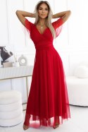 Sukienka Model Nastia 562-7 Red - Numoco Numoco Sukienka Model Nastia 562-7 Red - Numoco Numoco
