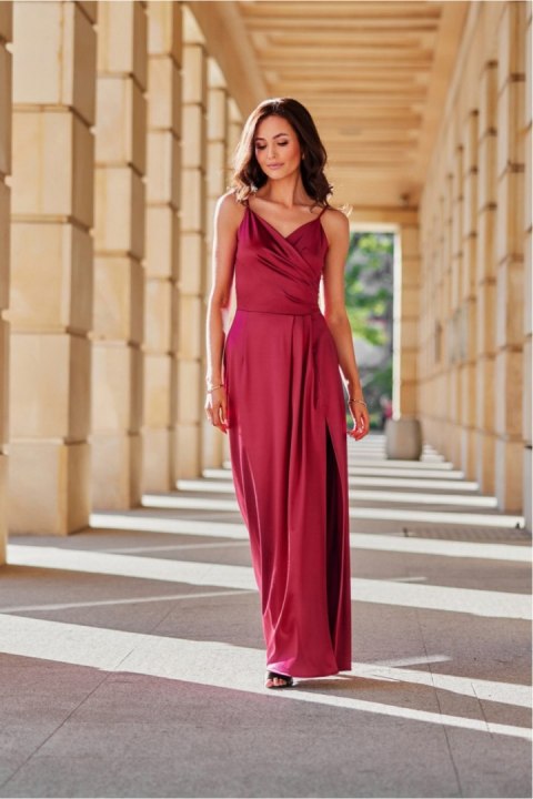 Sukienka Model Salma BOR SUK0462 Bordo - Roco Fashion Roco Fashion Sukienka Model Salma BOR SUK0462 Bordo - Roco Fashion Roco Fashion