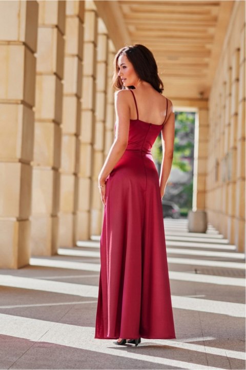 Sukienka Model Salma BOR SUK0462 Bordo - Roco Fashion Roco Fashion Sukienka Model Salma BOR SUK0462 Bordo - Roco Fashion Roco Fashion