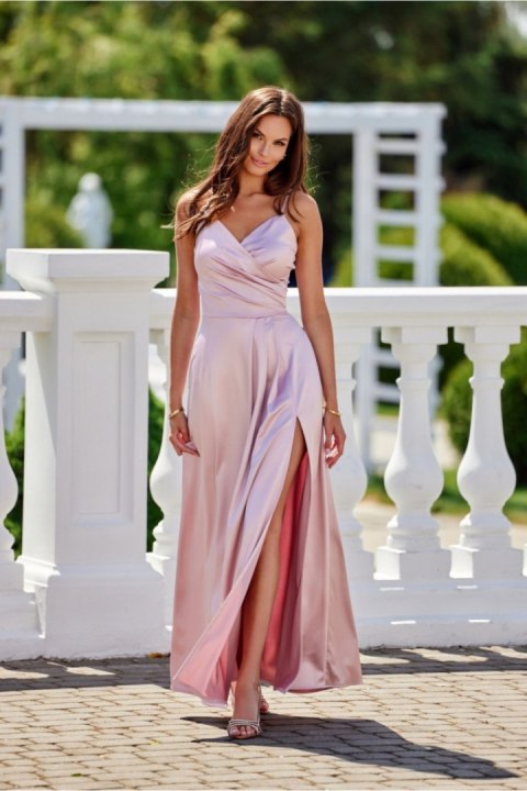 Sukienka Model Salma ROZ SUK0462 Pink - Roco Fashion Roco Fashion Sukienka Model Salma ROZ SUK0462 Pink - Roco Fashion Roco Fashion