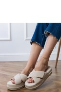 Sandał Klapki Model Juko PL365 Beige - PRIMO PRIMO Sandał Klapki Model Juko PL365 Beige - PRIMO PRIMO