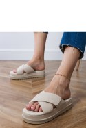 Sandał Klapki Model Juko PL365 Beige - PRIMO PRIMO Sandał Klapki Model Juko PL365 Beige - PRIMO PRIMO