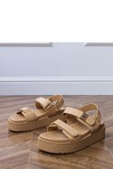 Sandały Model Areka YQ77-19 Beige - PRIMO PRIMO Sandały Model Areka YQ77-19 Beige - PRIMO PRIMO