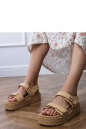 Sandały Model Areka YQ77-19 Beige - PRIMO PRIMO Sandały Model Areka YQ77-19 Beige - PRIMO PRIMO