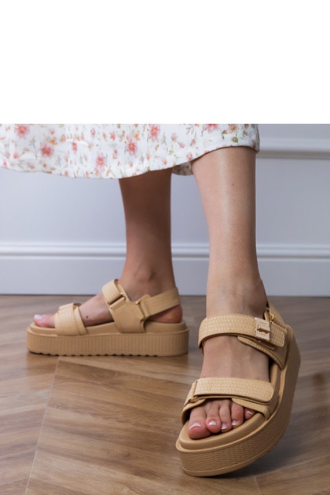Sandały Model Areka YQ77-19 Beige - PRIMO PRIMO Sandały Model Areka YQ77-19 Beige - PRIMO PRIMO