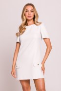 Sukienka Model MOE855 Śmietana - Moe Moe Sukienka Model MOE855 Śmietana - Moe Moe