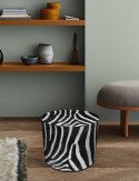 Okrągła pufa dekoracyjna - ZEBRA Okrągła pufa dekoracyjna - ZEBRA