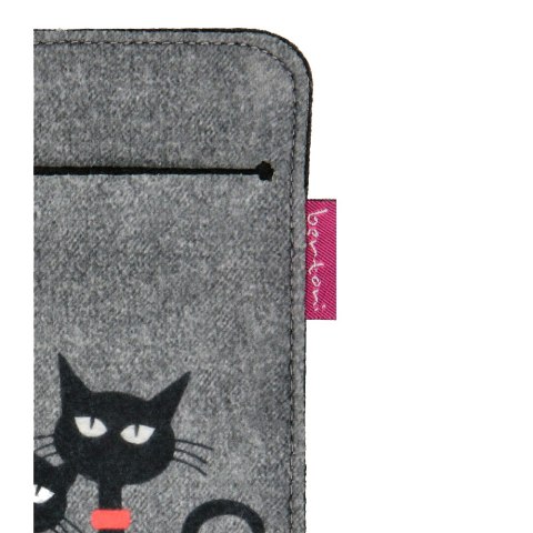 Etui na smartfon XXL antracyt CZARNE KOTY Etui na smartfon XXL antracyt CZARNE KOTY