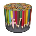 Okrągła pufa dekoracyjna - CRAYONS Okrągła pufa dekoracyjna - CRAYONS