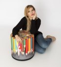 Okrągła pufa dekoracyjna - CRAYONS Okrągła pufa dekoracyjna - CRAYONS