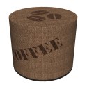 Okrągła pufa dekoracyjna - JUTE COFFEE Okrągła pufa dekoracyjna - JUTE COFFEE
