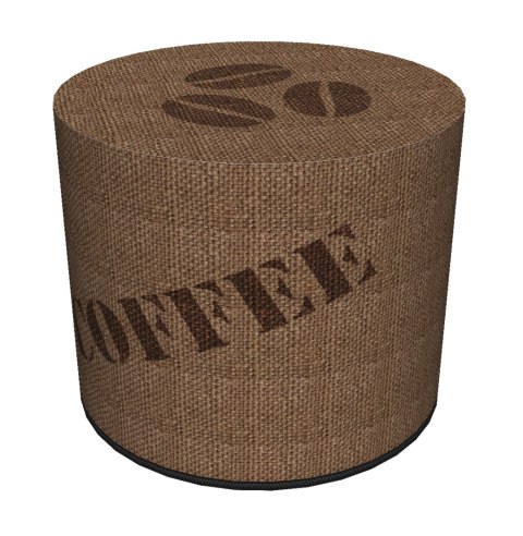 Okrągła pufa dekoracyjna - JUTE COFFEE Okrągła pufa dekoracyjna - JUTE COFFEE