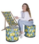 Pufa Codura wodoodporna do domu i ogrodu - Lemons Pufa Codura wodoodporna do domu i ogrodu - Lemons