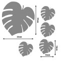 Zestaw podkładek na stół 1+4 - Monstera antracyt Zestaw podkładek na stół 1+4 - Monstera antracyt