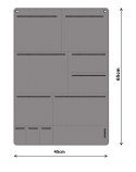 Organizer antracyt ALMOND 45x65 cm Organizer antracyt ALMOND 45x65 cm